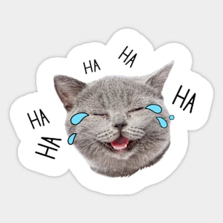 vintage-cat-ha ha ha Sticker